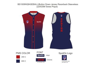 BS1009W(BASEBALL)Button Down Jersey Racerback Sleeveless8-2