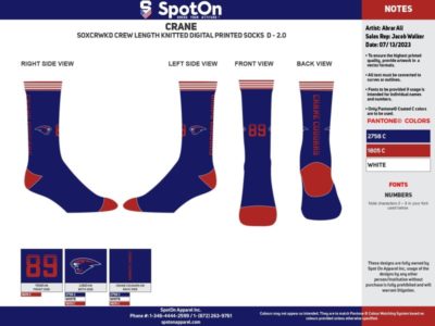Men's Crew Length Socks Design-3 - Men, S