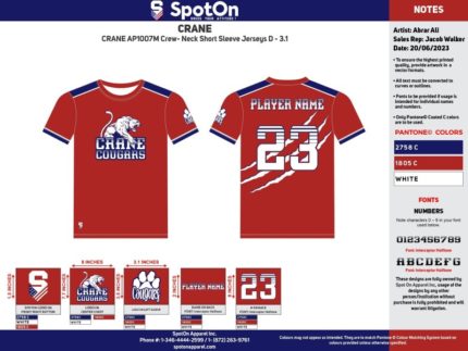 Men's Crew Neck Jersey red