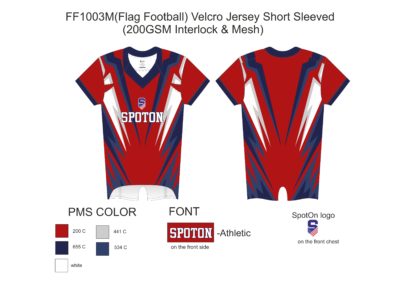 FF1003M(Flag Football) Velcro Jersey Short Sleeved