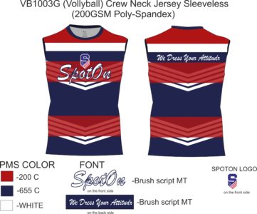VB1003G (Vollyball) Crew Neck Jersey Sleeveless