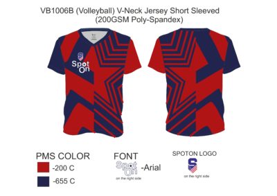 VB1006B (Volleyball) V-Neck Jersey Short Sleeved